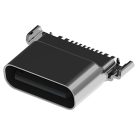 XB - atcf - 12 - 003 type C 12P femelle étanche Étui extensible deux pieds gaine l = 7.6mm, SMT non exposé, version de données de charge